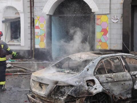 З'явилося відео удару Росії по дитсадку в Харкові