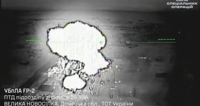 ССО дронами уразили склади боєприпасів росіян у Запорізькій та Донецькій областях 