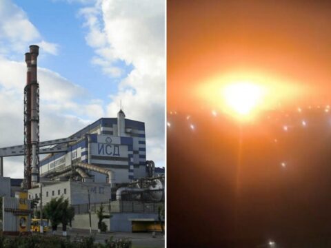 Дрони атакували металургійний комбінат в окупованому Алчевську